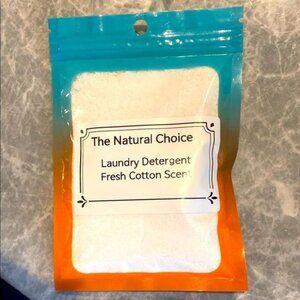 Natural Laundry Detergent - Fresh Cotton Scent (3-6 loads per pack)